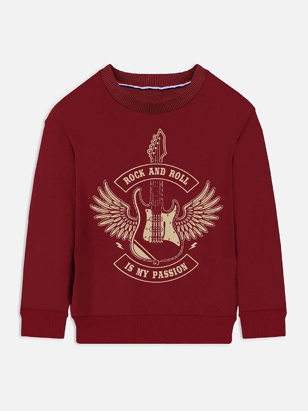 

Trampoline Boys Maroon Printed Sweatshirt