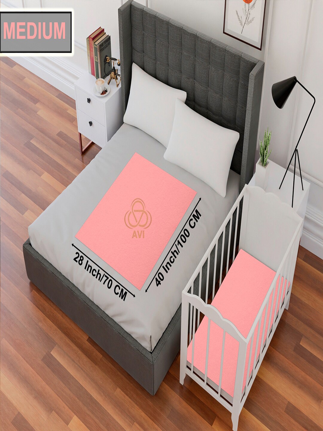 

AVI Kids Pink Waterproof Cotton Reusable Mattress Protector