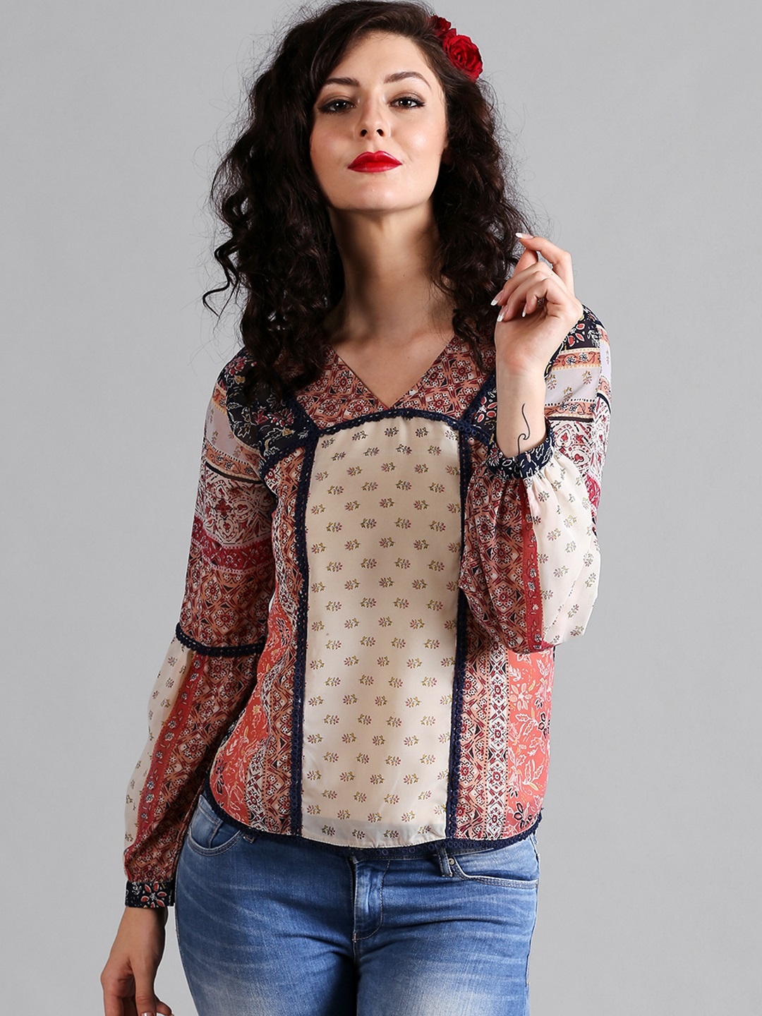 

Noi Women Pink Printed Top