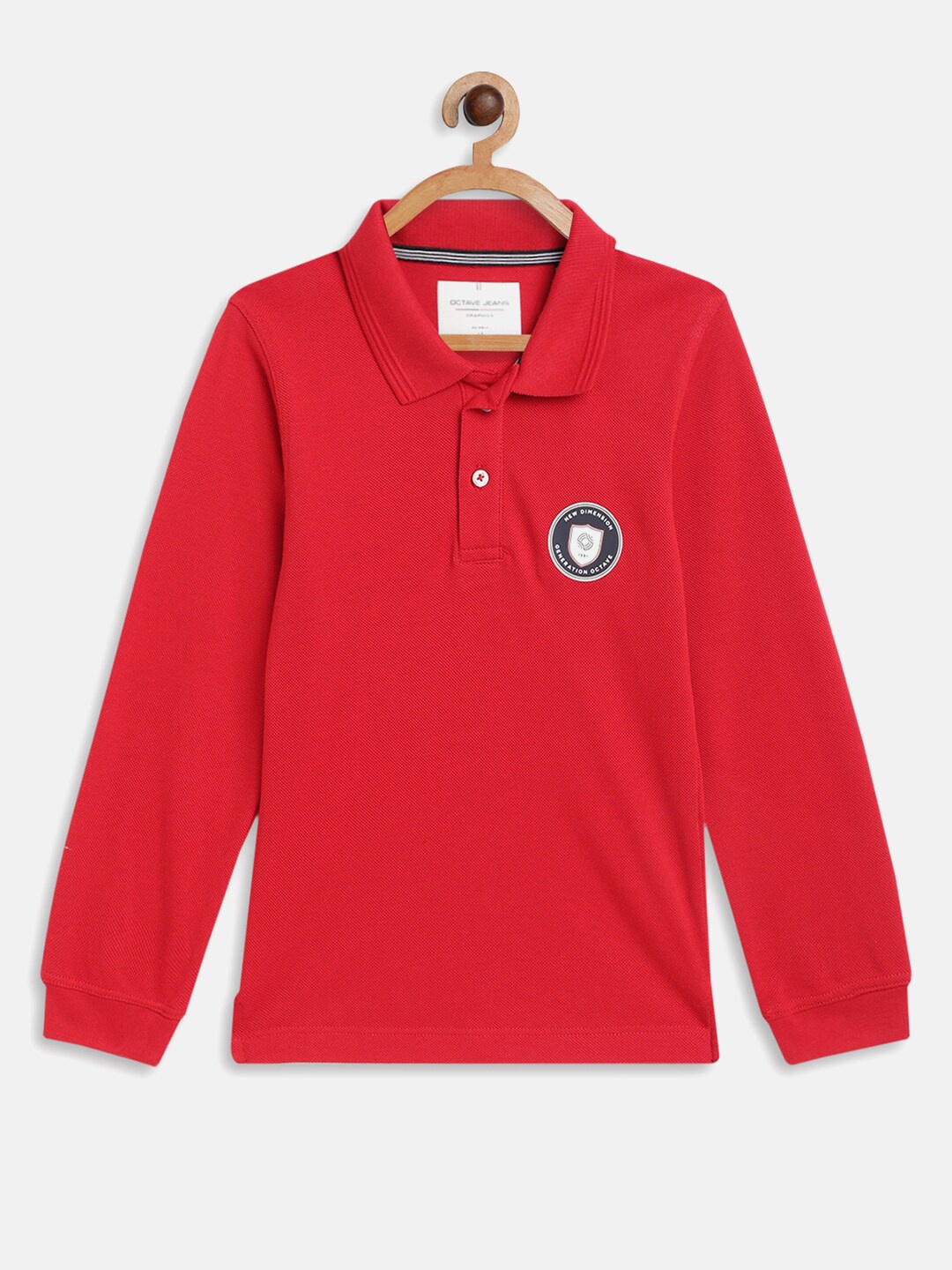 

Octave Boys Red Polo Collar T-shirt