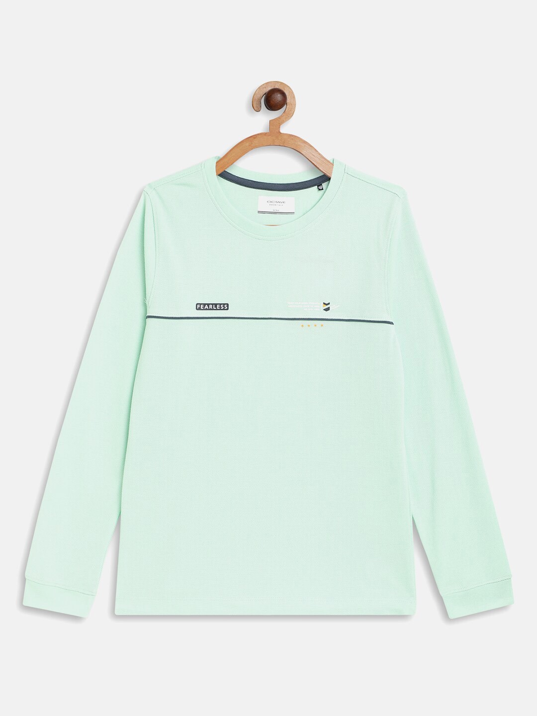 

Octave Boys Green Typography Printed T-shirt