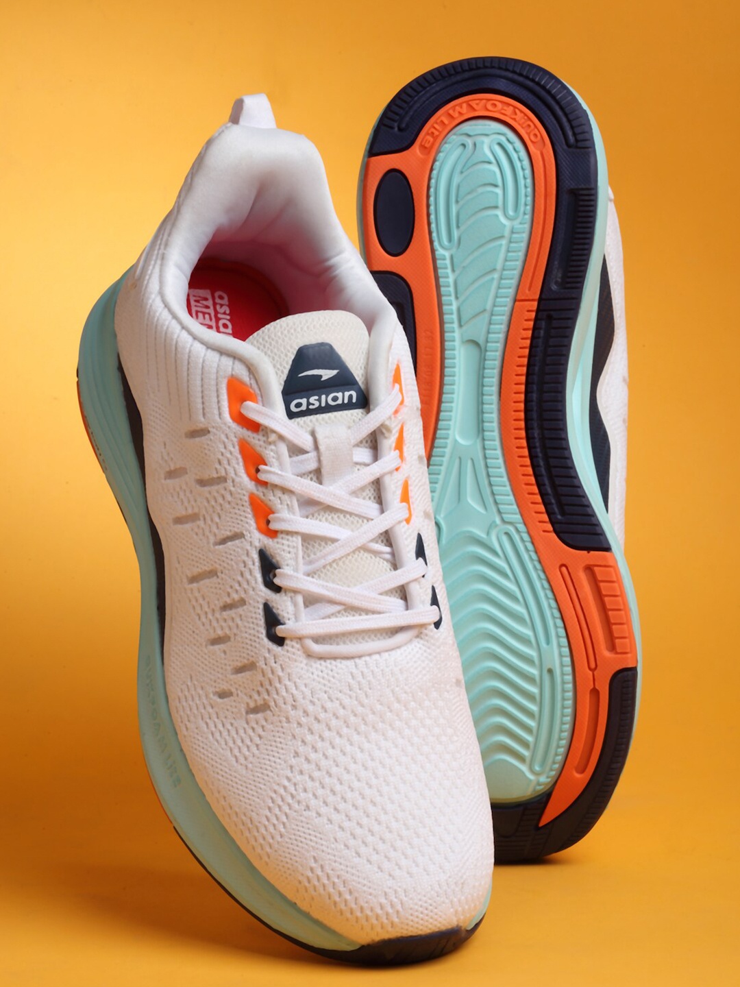 

ASIAN Men Mesh Running Shoes, White