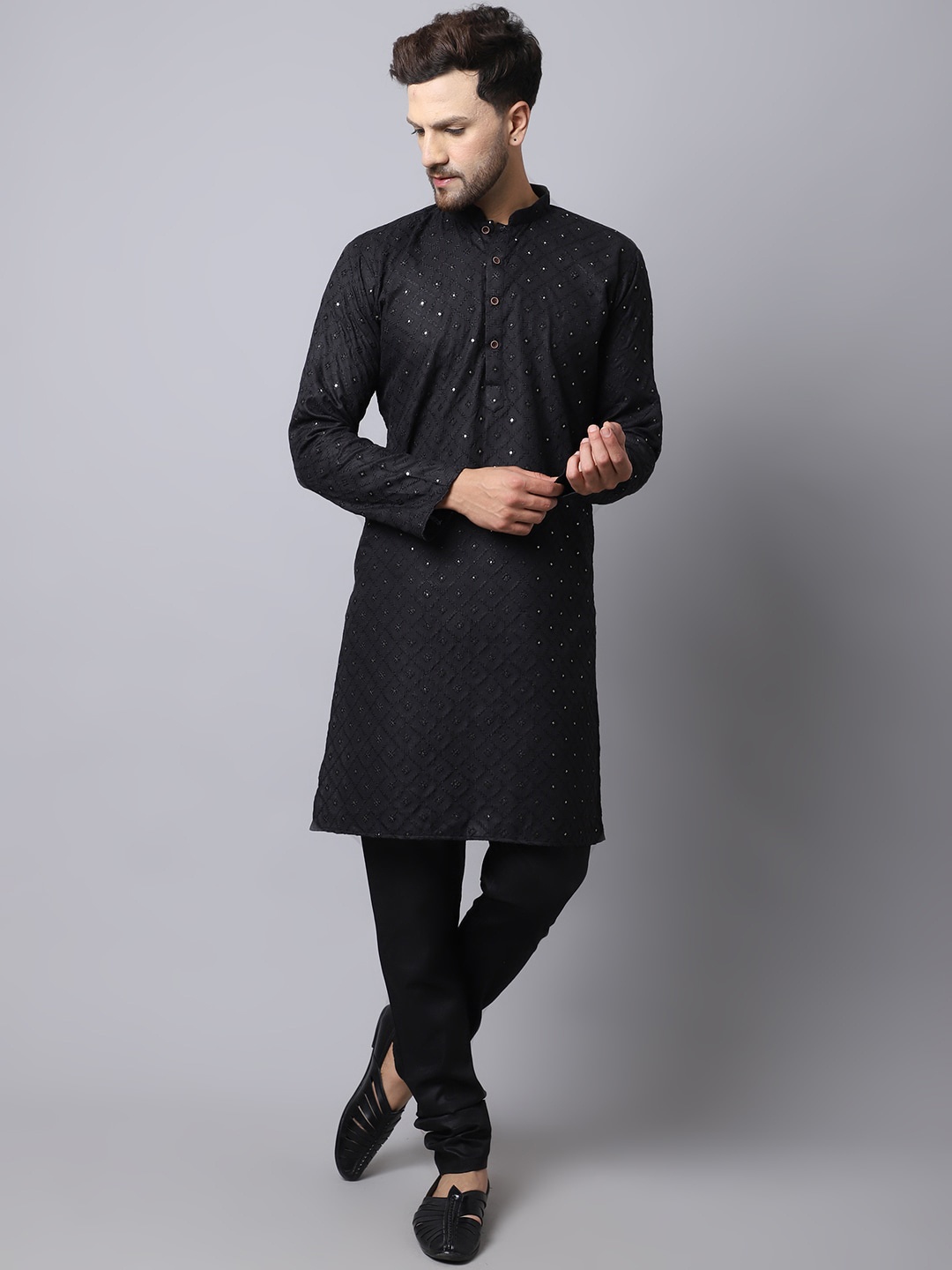 

Kaifoo Men Kurta with Churidar, Yellow