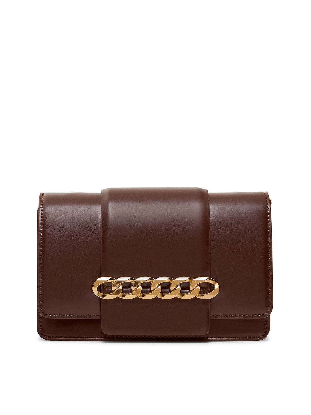 

MIRAGGIO Brown PU Structured Sling Bag