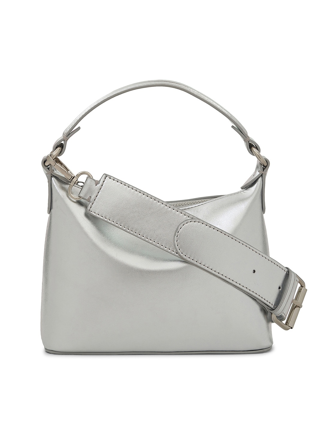 

MIRAGGIO Woman Metallic Silver Colored Handheld Bag