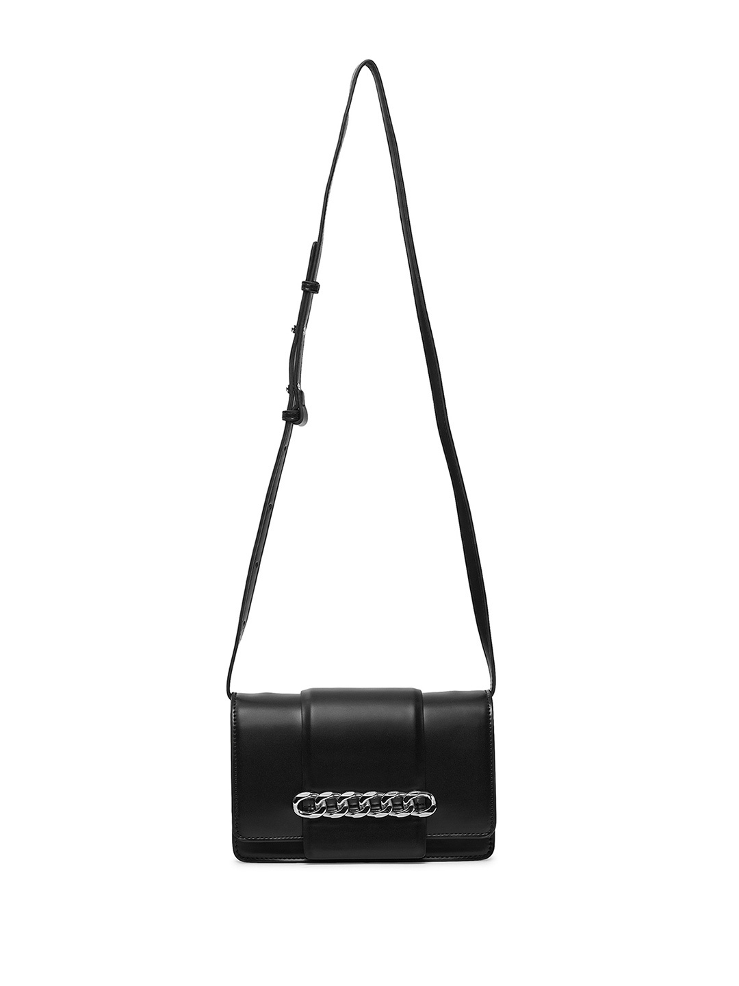 

MIRAGGIO Amanda Chain Design Sling Bag, Black