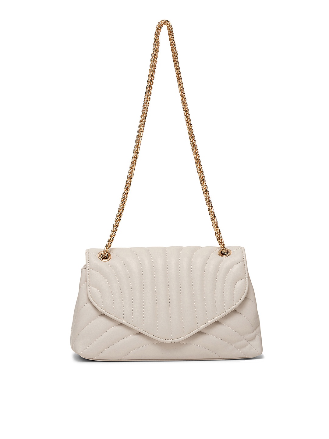 

MIRAGGIO Women Solid Quilted Shoulder Bag, White