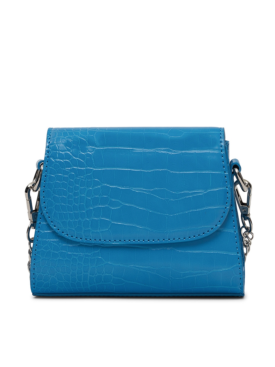 

MIRAGGIO Women Blue Textured Mini Sling Bag