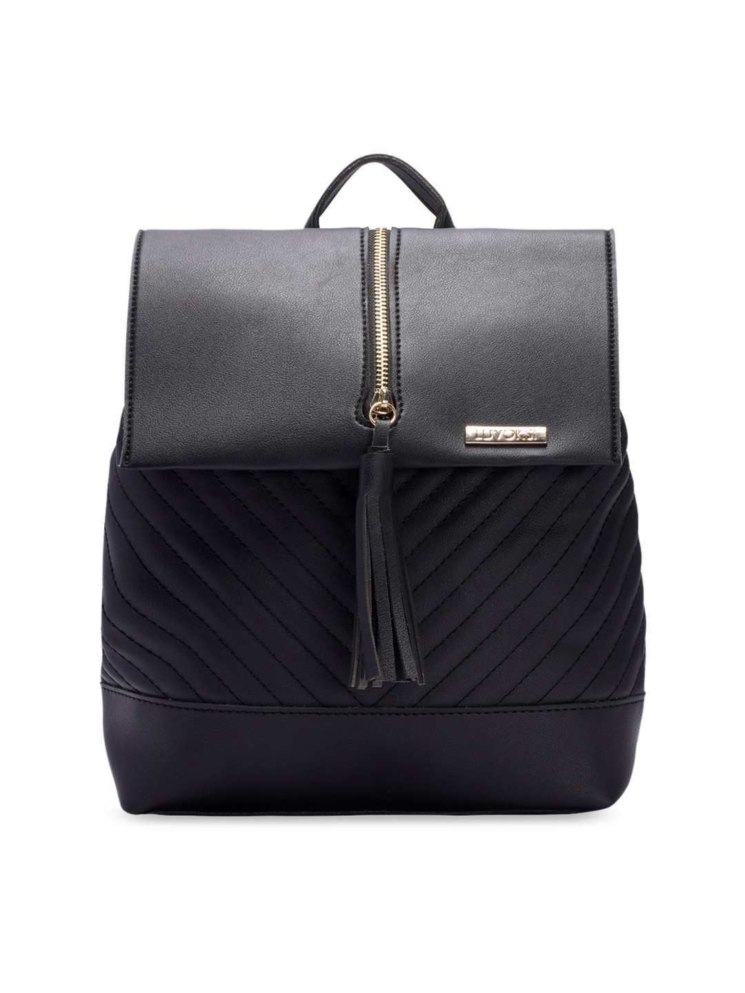 

Luvoksi Women Tasselled Casual Backpack, Black
