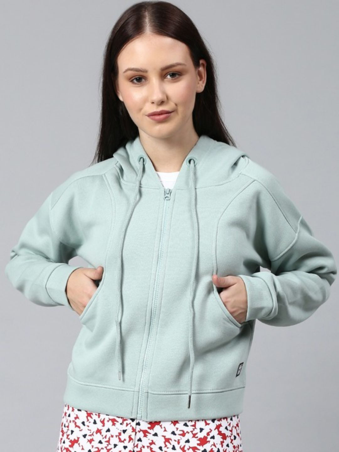 

Campus Sutra Women Maroon Hooded Sweatshirt