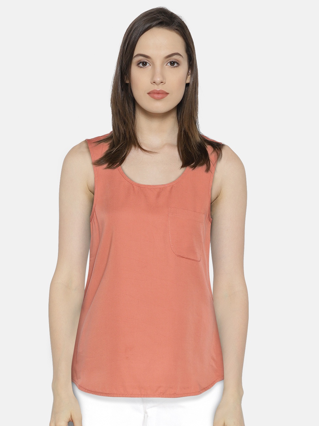 

Vero Moda Women Rust Brown Solid Top