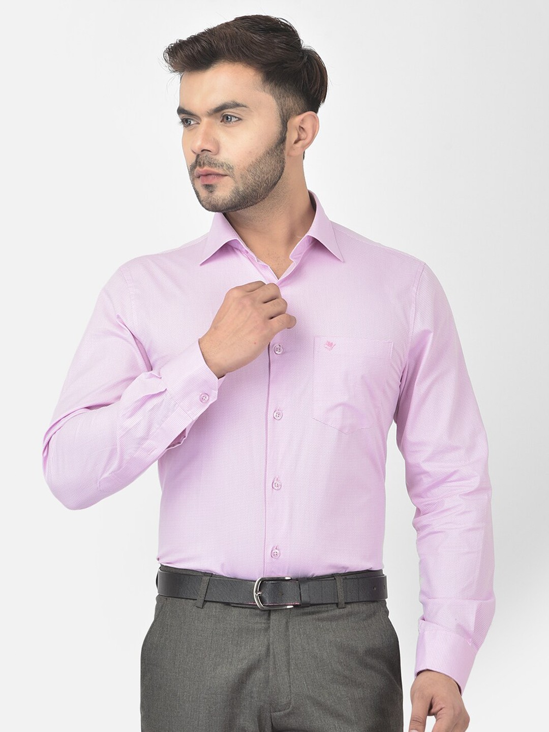

COBB Men Pink Solid Slim Fit Cotton Formal Shirt