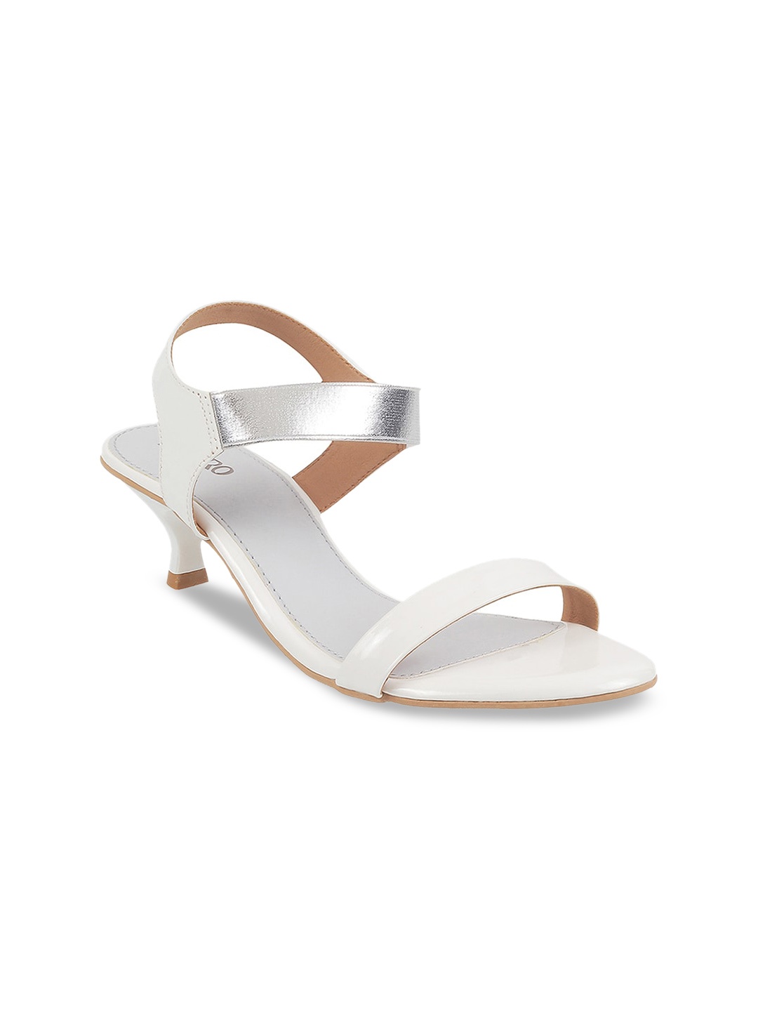 

Metro Women Colourblocked Casual Kitten Heels, White