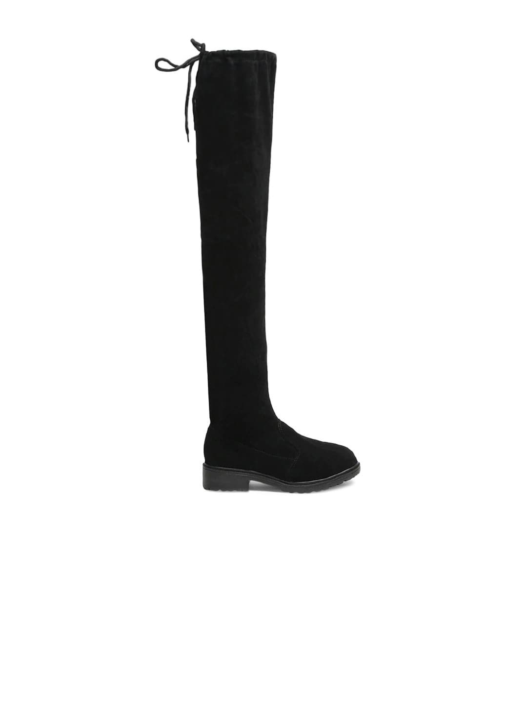 

TWIN TOES Women Black Heeled Winter Boots