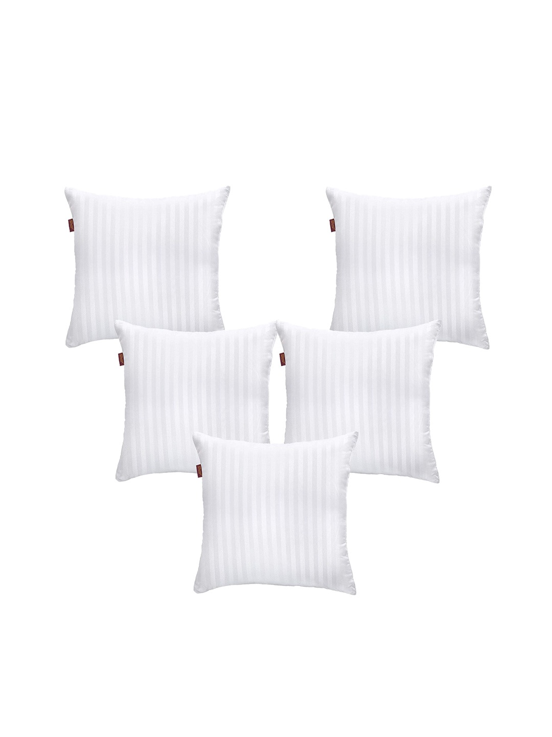 

AEROHAVEN Set of 5 White Striped Microfiber Cushion