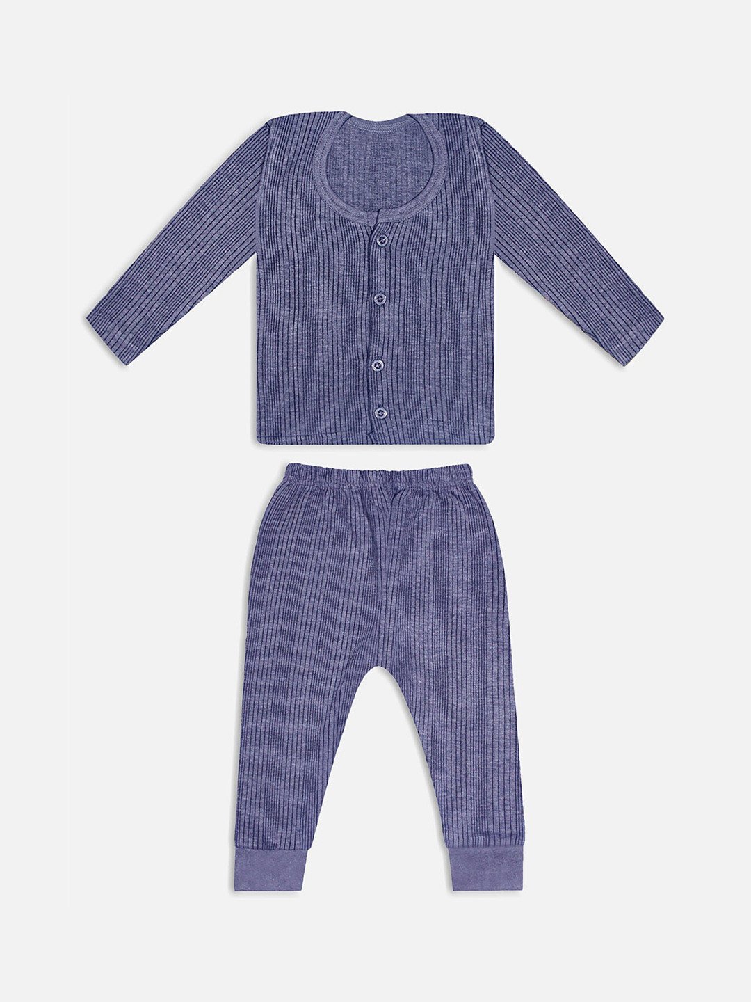 

Trampoline Infants Pack of 2 Blue Striped Cotton Thermal Set