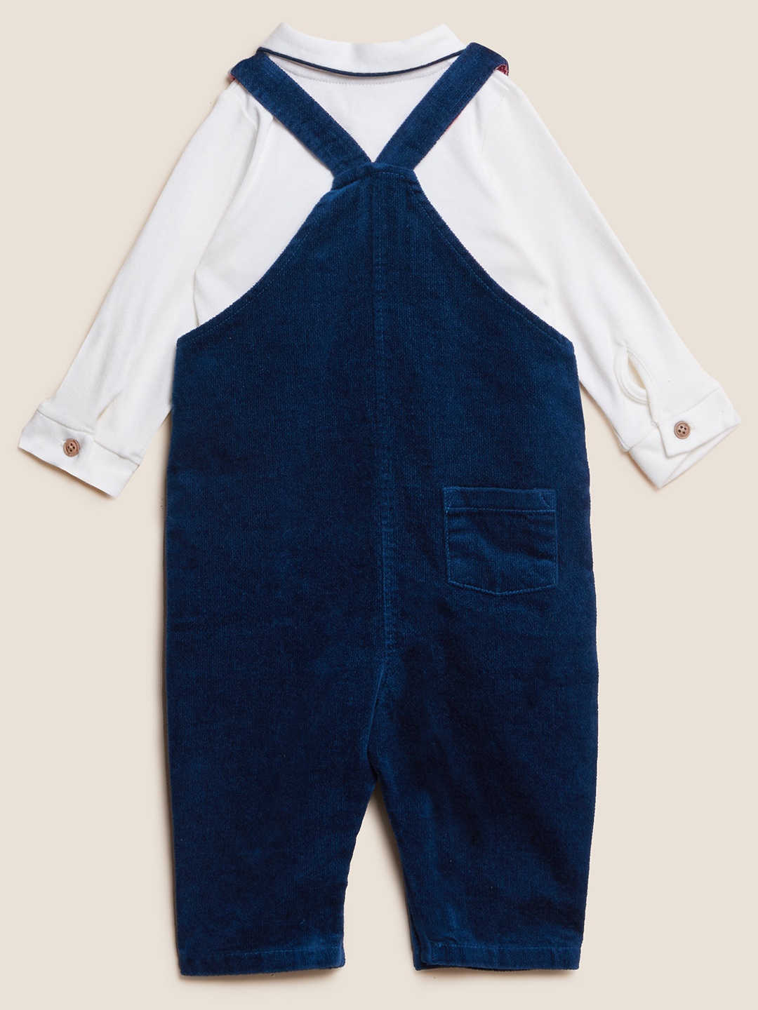 

Marks & Spencer Boys Solid Dungaree, Navy blue