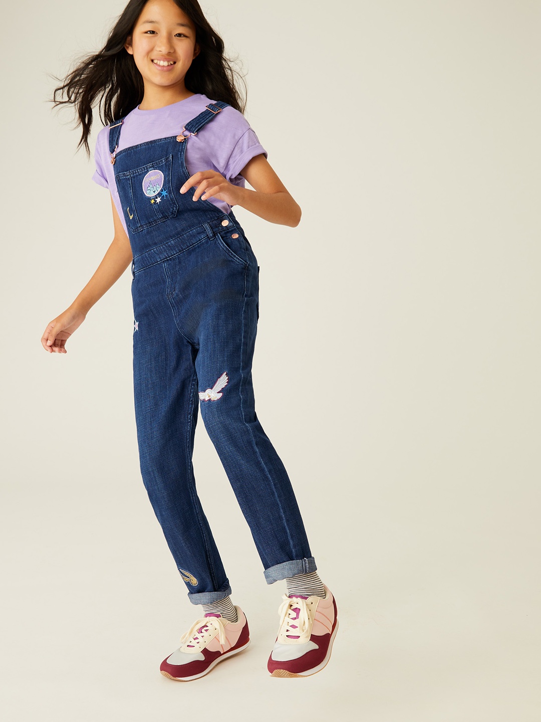 

Marks & Spencer Girls Denim Dungarees, Blue