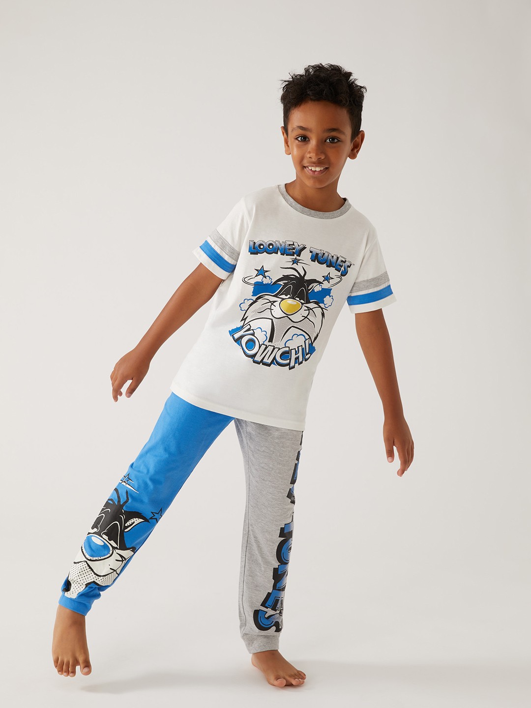 

Marks & Spencer Boys Printed Night suit, Blue