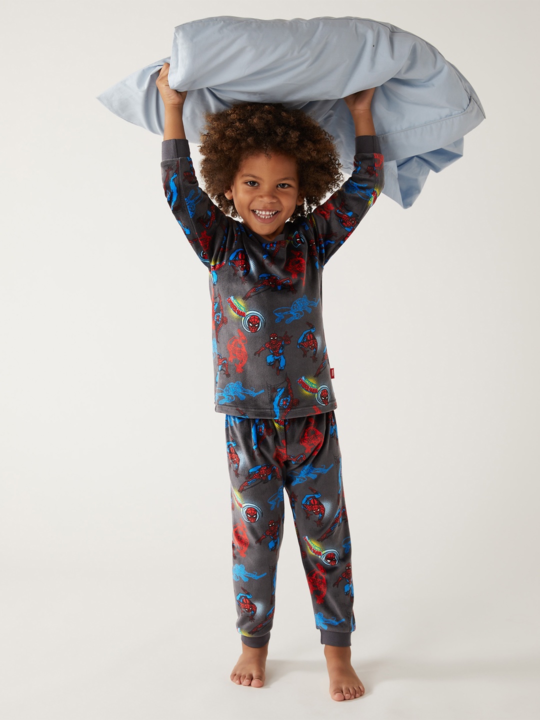 

Marks & Spencer Boys Printed Night suit, Grey