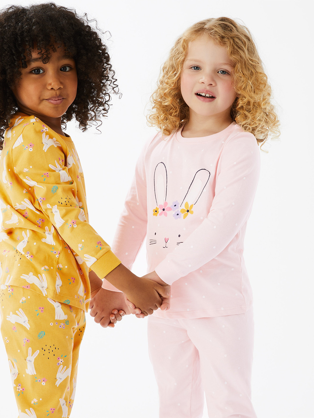 

Marks & Spencer Girls Pack Of 2 Pink & Yellow Printed Night Suit