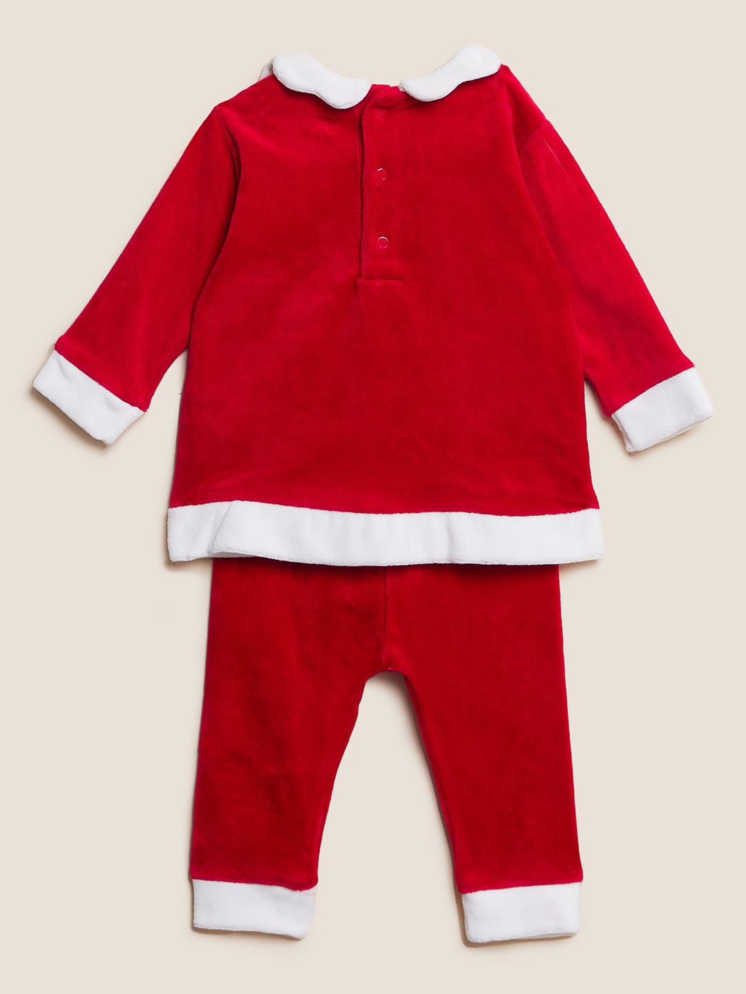 

Marks & Spencer Kids Solid Santa Sleepsuit, Red