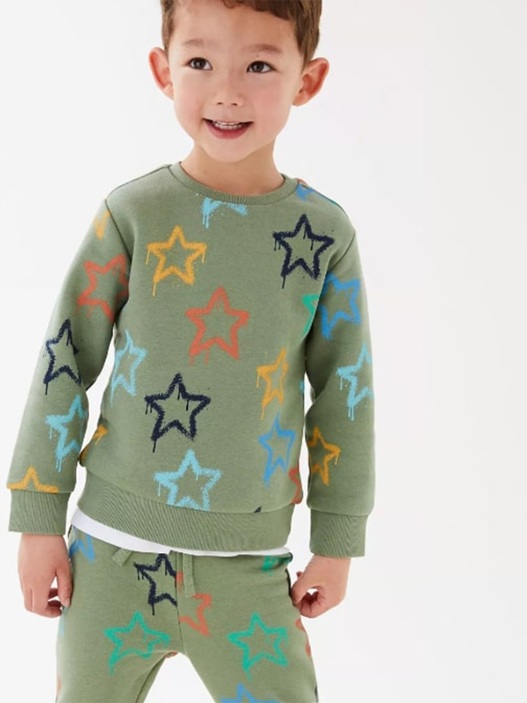

Marks & Spencer Boys Khaki Printed Sweatshirt