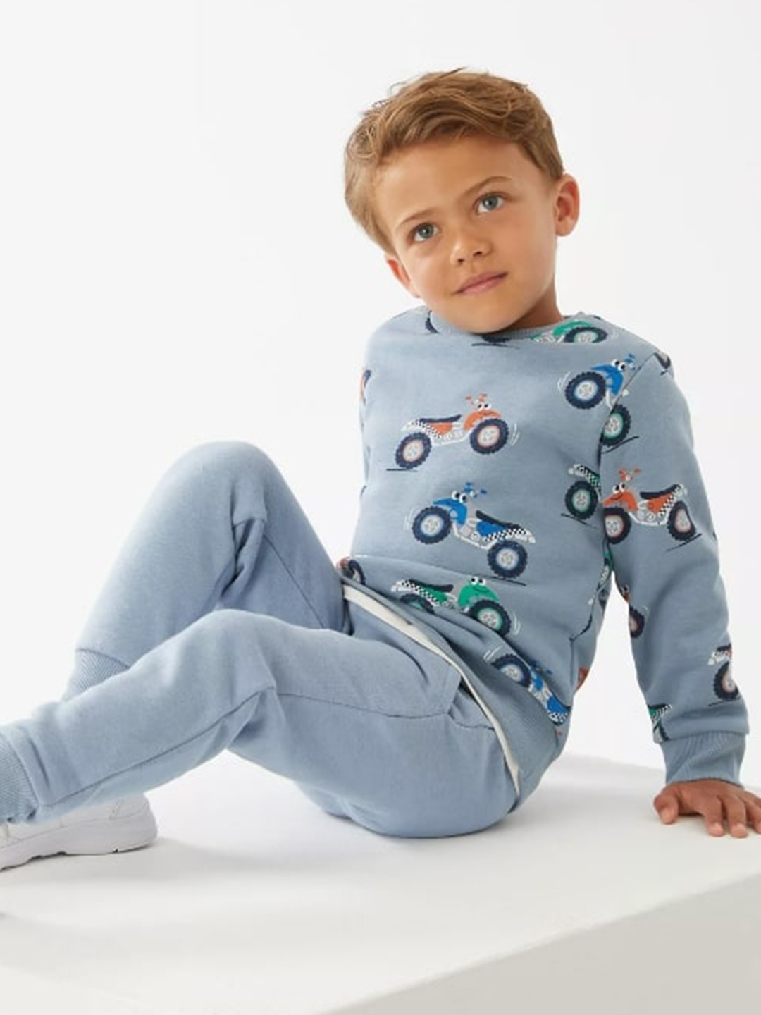 

Marks & Spencer Boys Blue Printed Sweatshirt