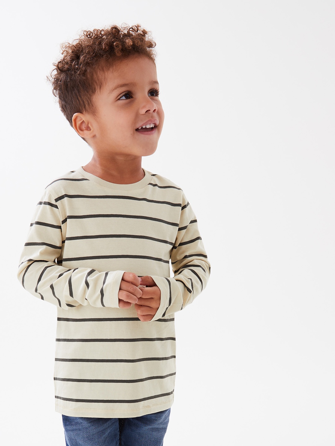 

Marks & Spencer Boys Green & Off White 3 Printed T-shirt