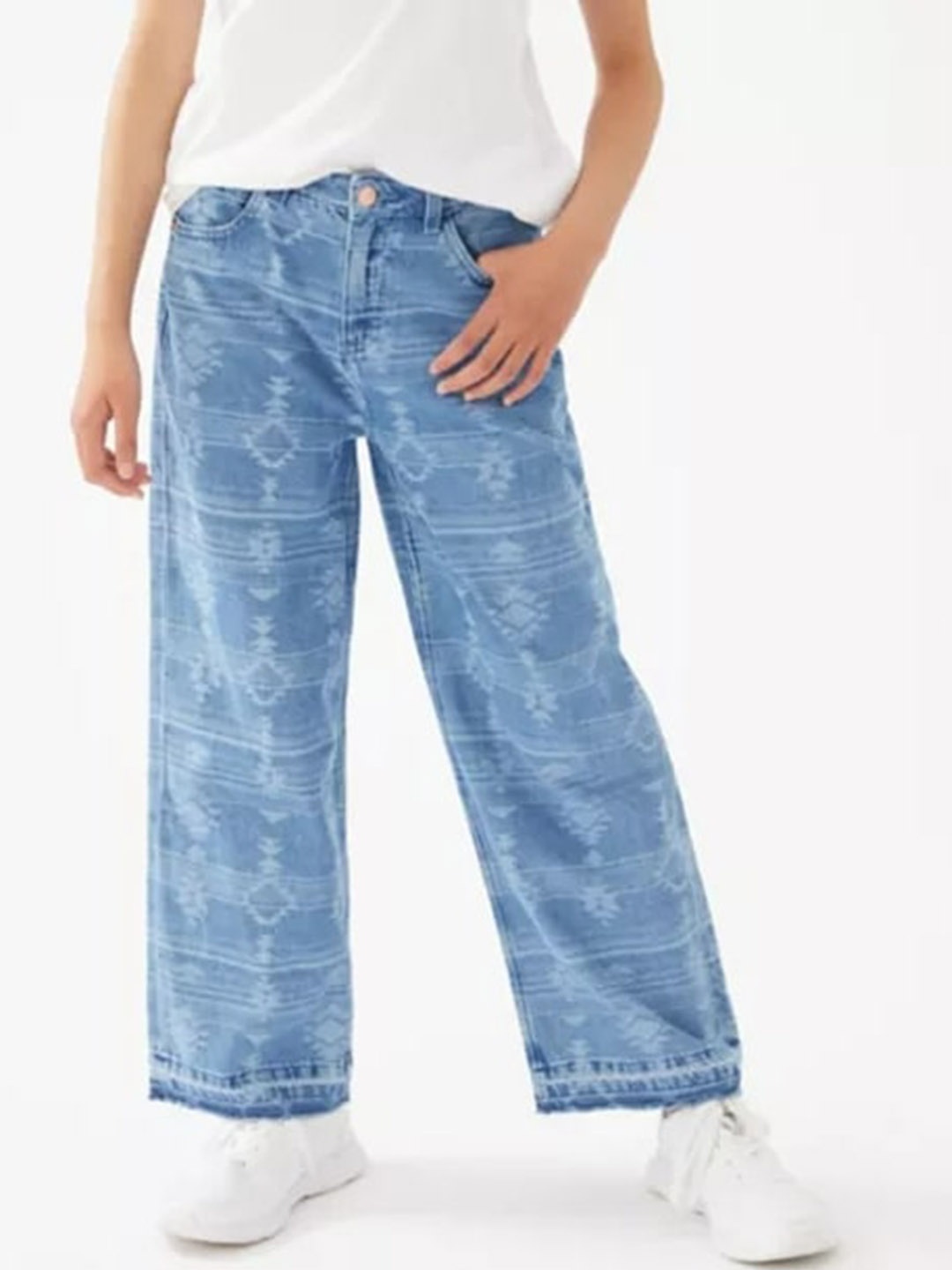 

Marks & Spencer Girls Blue High-Rise Trousers