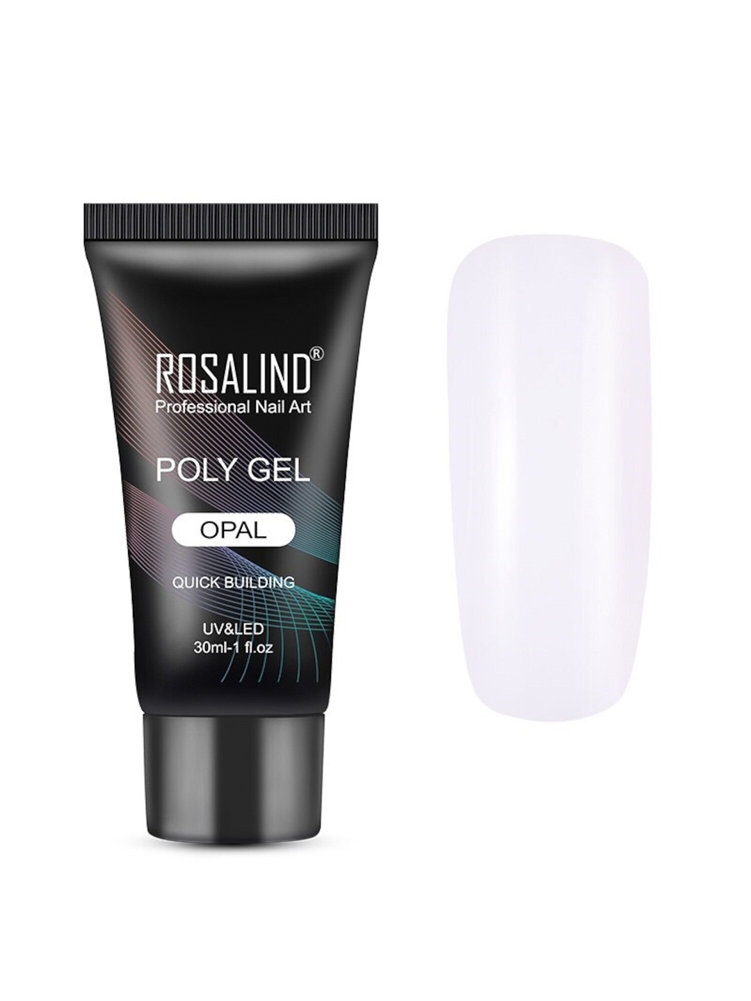 

Poly Gel Quick Building Professional Nail Art Polish 30 ml - Opal 01, White