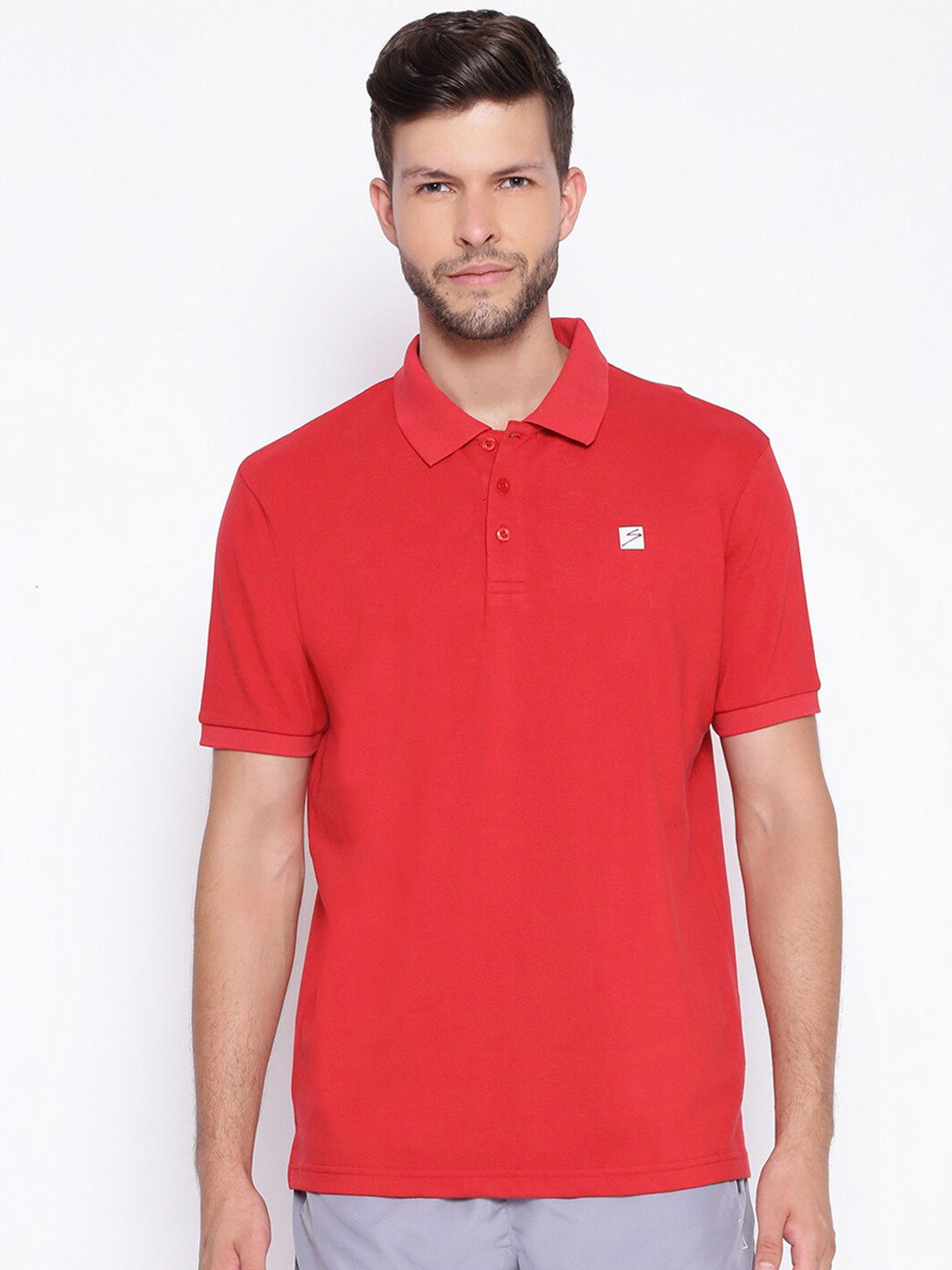 

UNPAR Men Red Polo Collar T-shirt