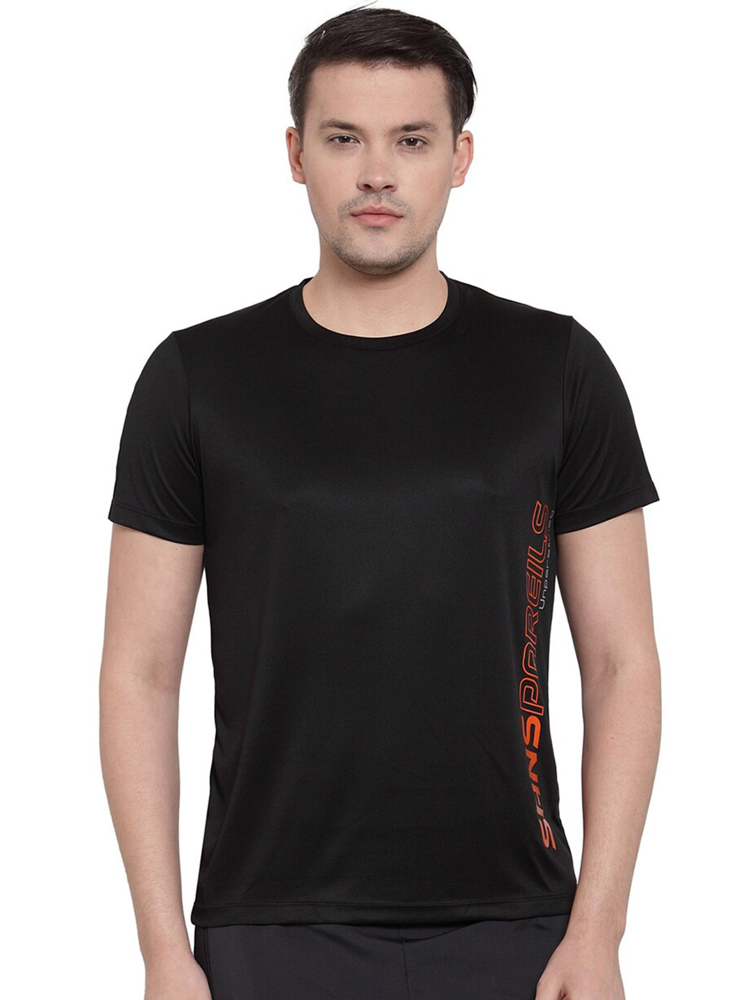 

UNPAR Men Black Printed T-shirt