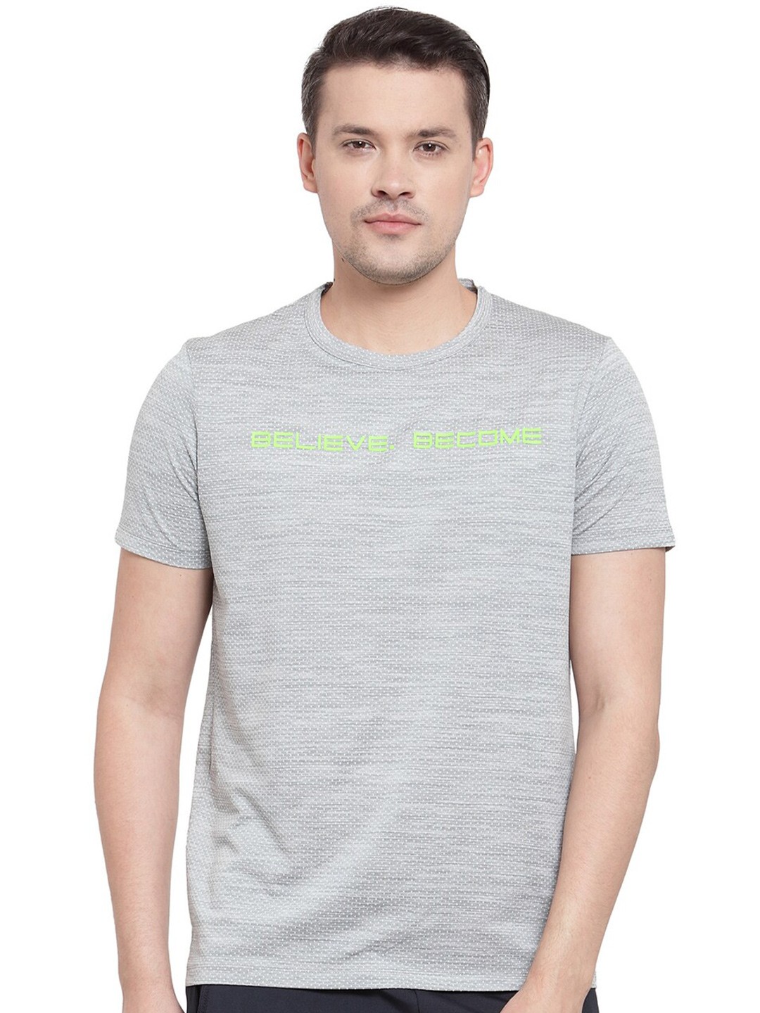 

UNPAR Men Grey Typography T-shirt