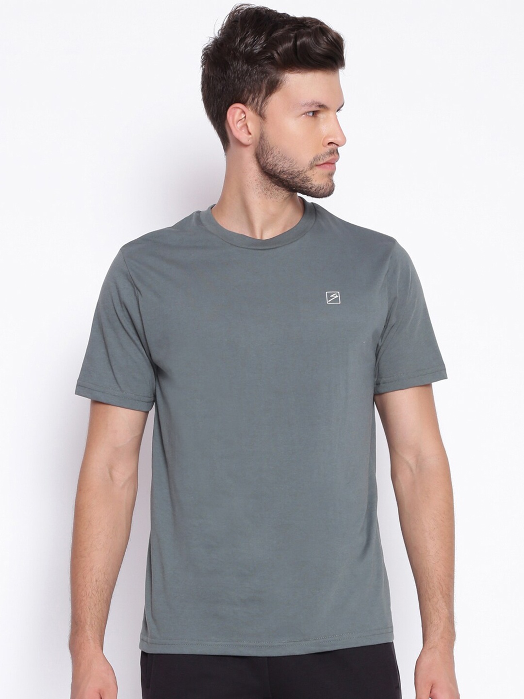 

UNPAR Men Grey Solid T-shirt