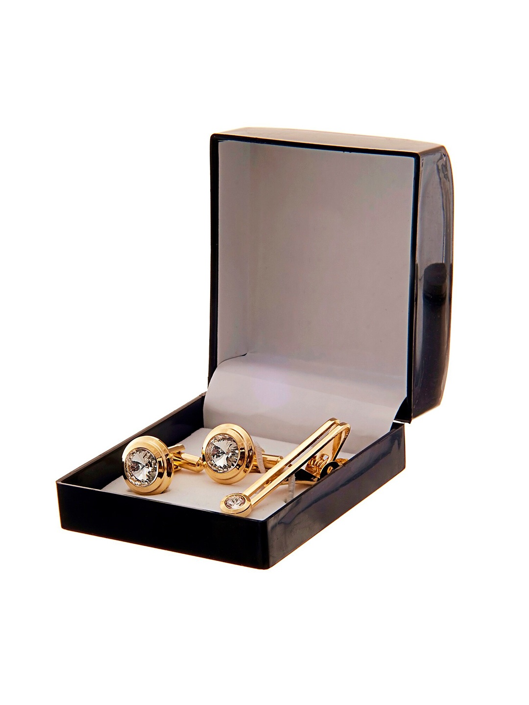 

LUCKY JEWELLERY Gold Plated Cufflink, White