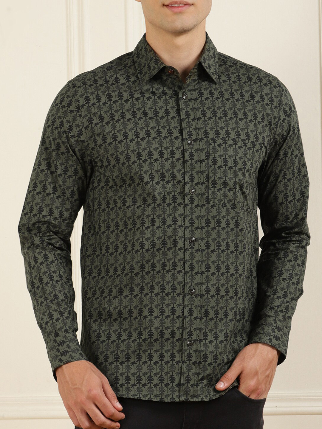 

Ted Baker Men Brown Printed Casual Shirt
