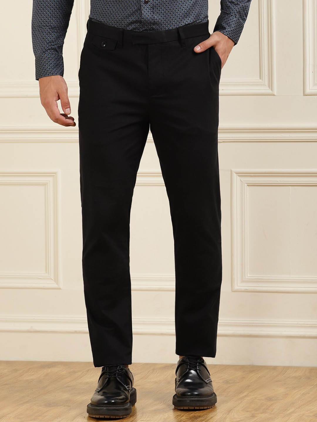 

Ted Baker Men Black Slim Fit Formal Trousers