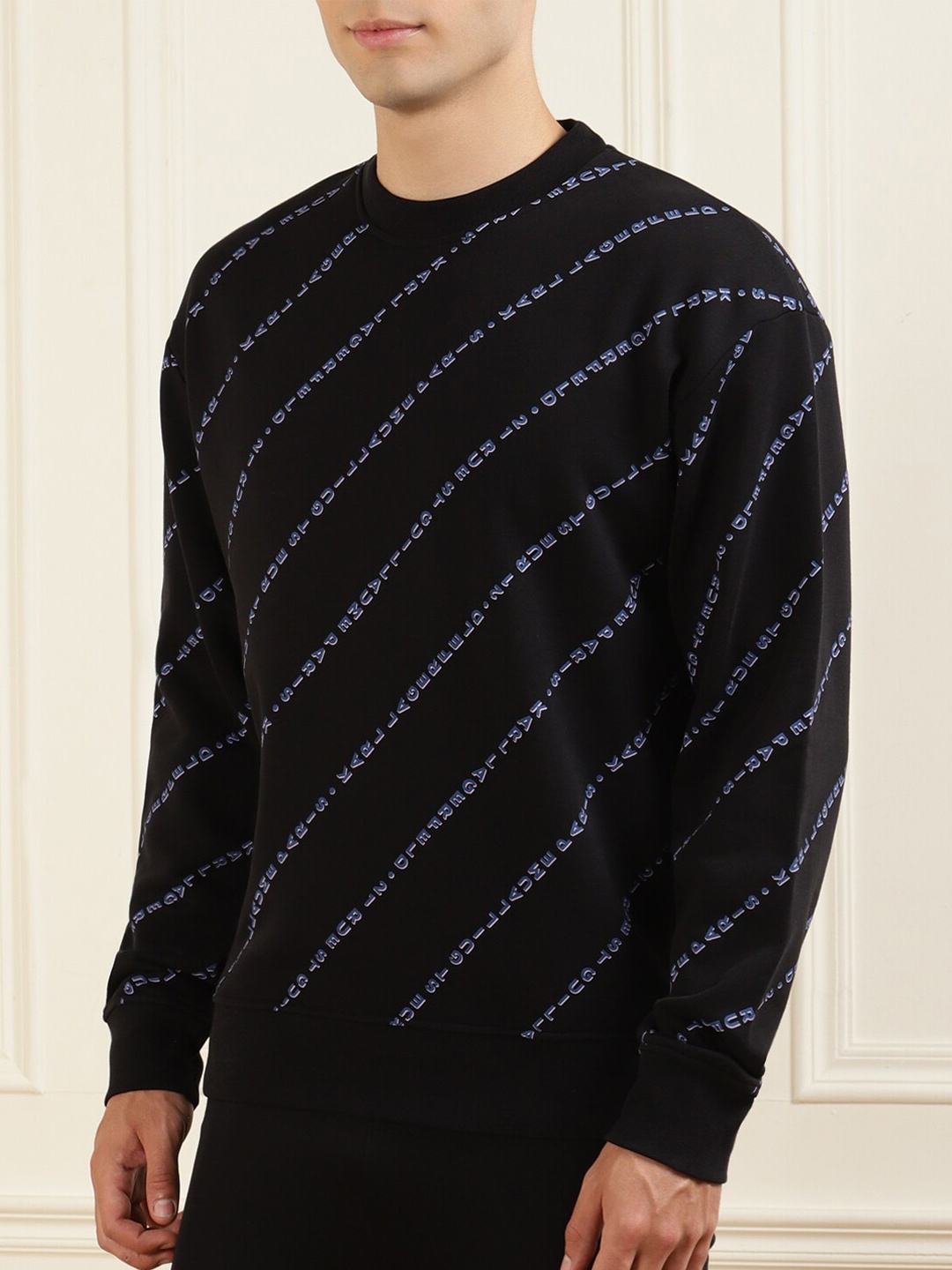 

Karl Lagerfeld Men Black Printed Sweatshirt