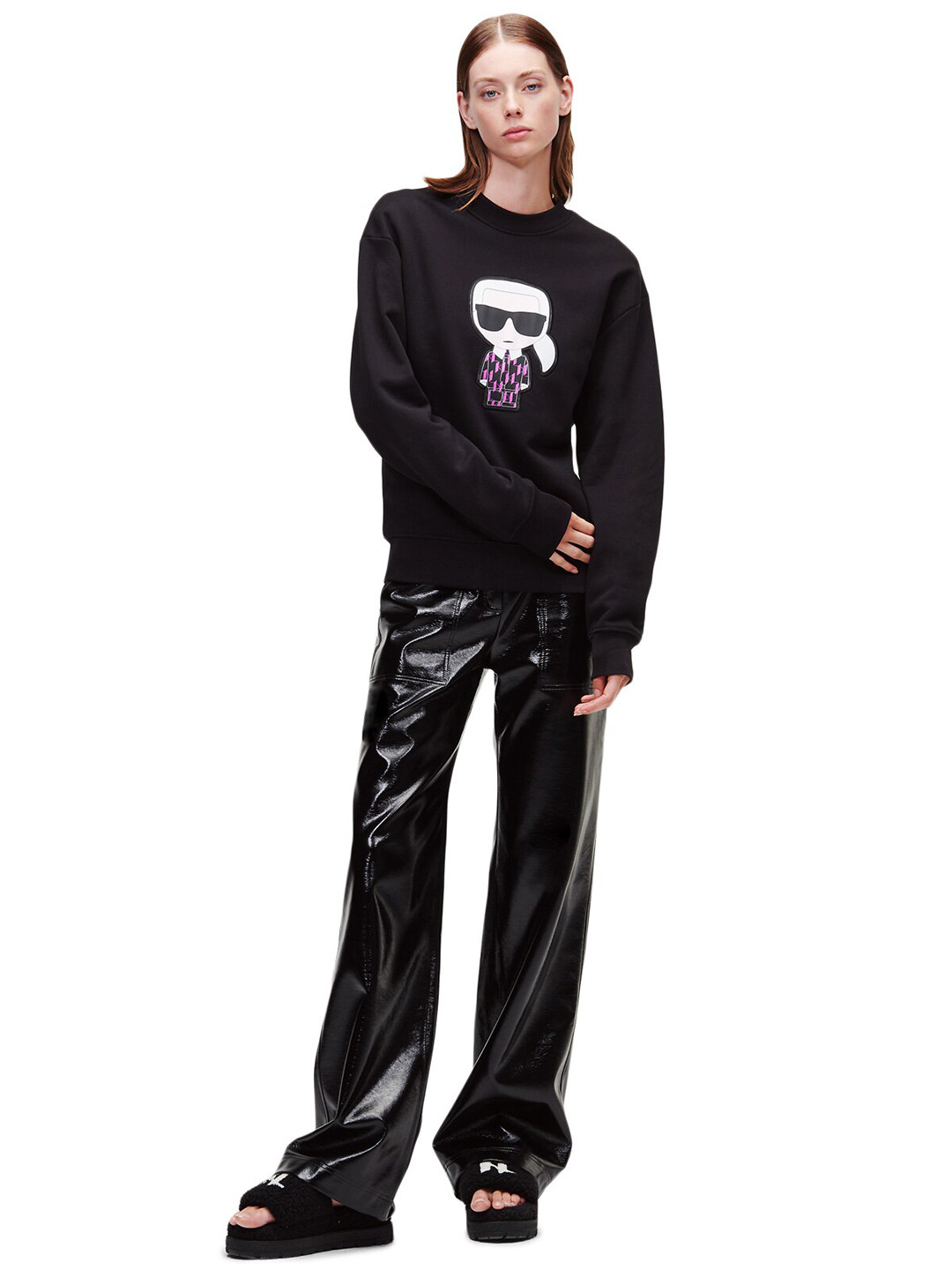

Karl Lagerfeld Women Black Printed Sweatshirt