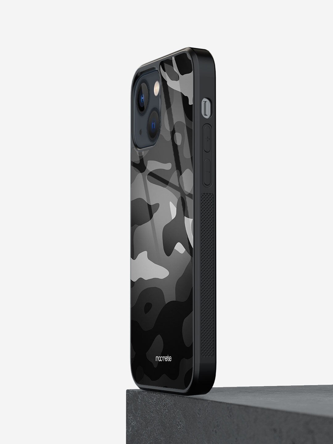 

macmerise Black & Grey Camo Printed iPhone 13 Mini Back Case