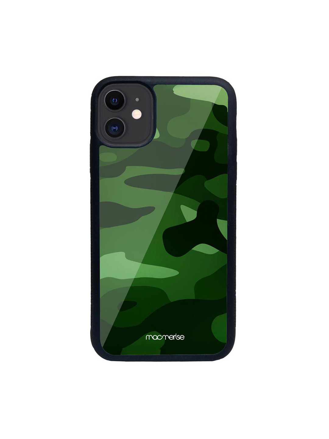 

macmerise Green Printed Camo Hunter iPhone 11 Glass Phone Back Case