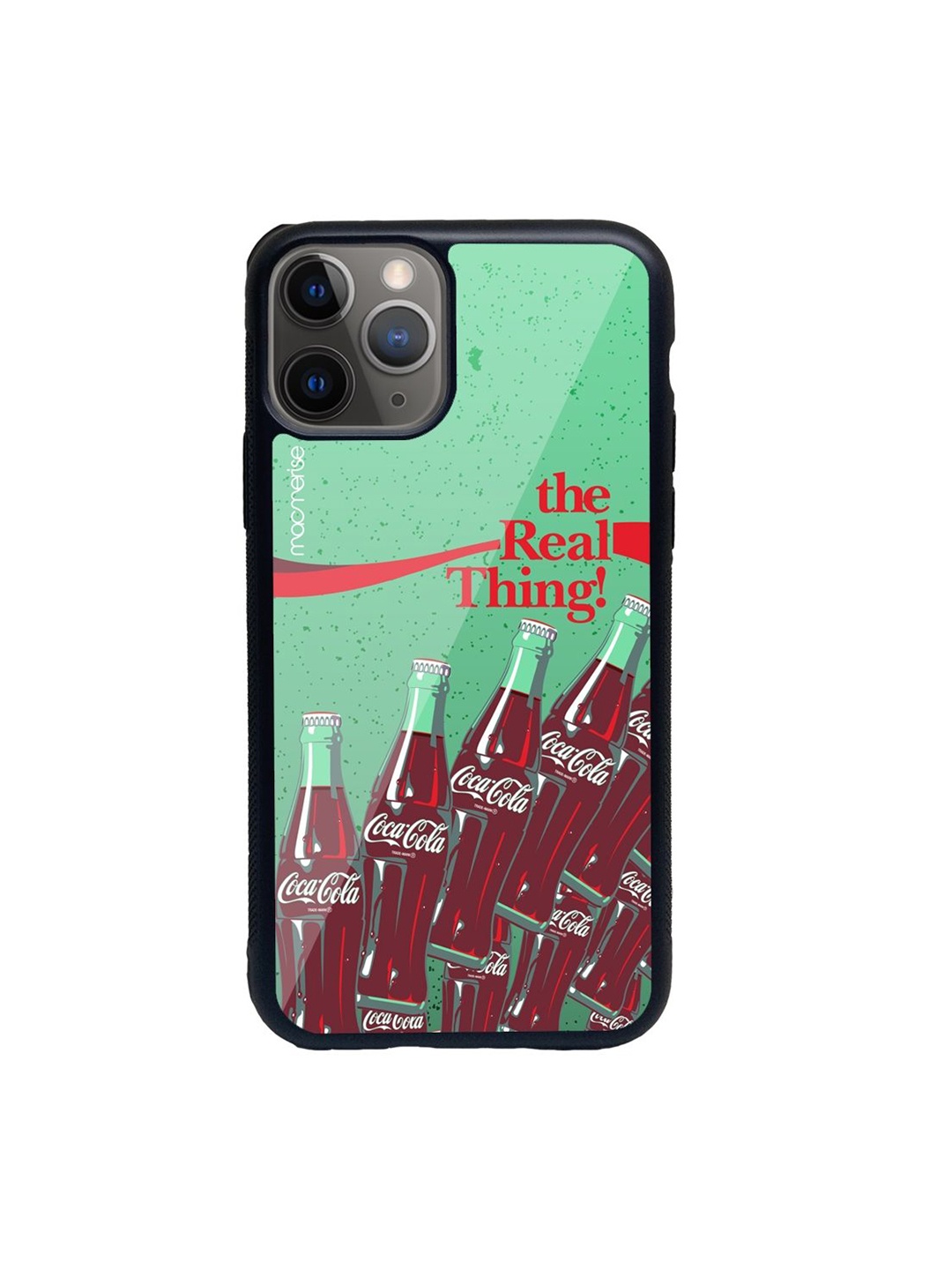 

macmerise Sea-Green & Maroon Printed iPhone 11 Pro Max Glass Phone Back Case