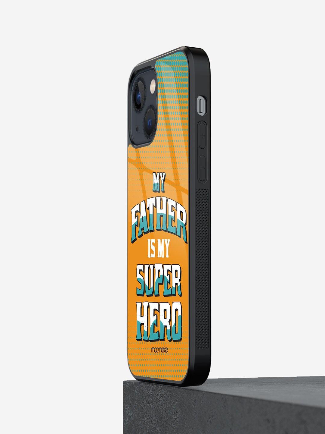 

macmerise Orange Printed iPhone 13 Mini Glass Phone Case