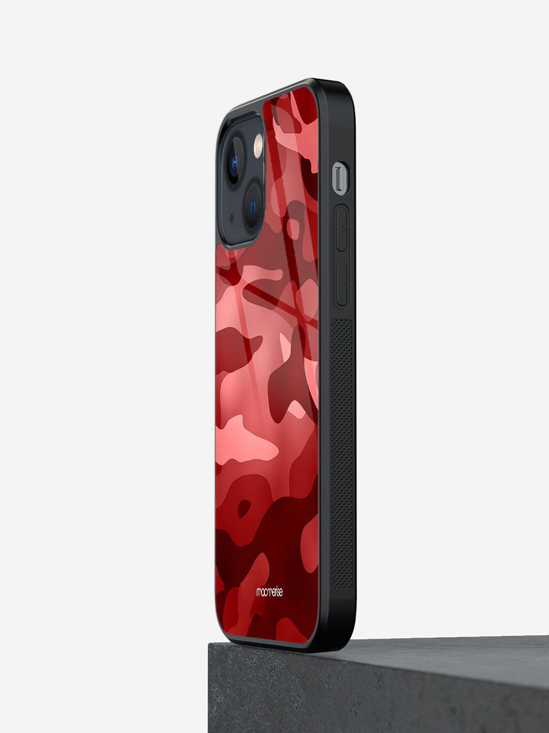

macmerise Red Printed Camo Indian Red Glass iPhone 13 Back Case