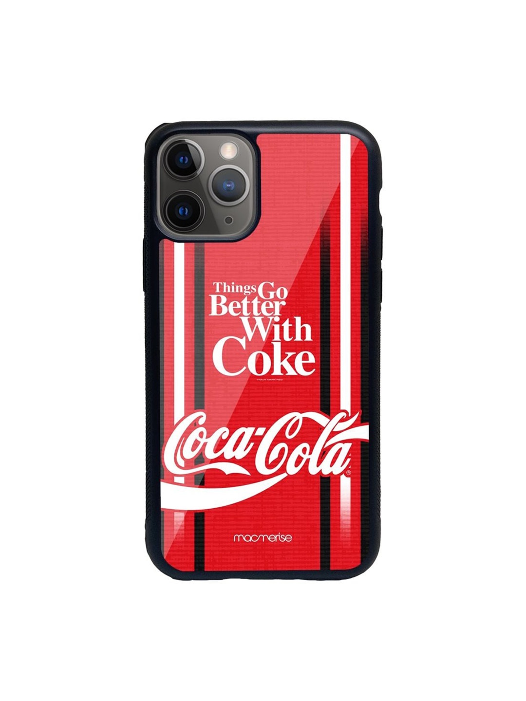

macmerise Red Printed Better With Coke iPhone 11 Pro Max Glass Phone Back Case