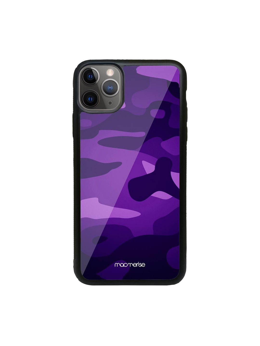 

macmerise Unisex Purple Printed of Steel iPhone 11 Pro Max Glass Phone Back Case