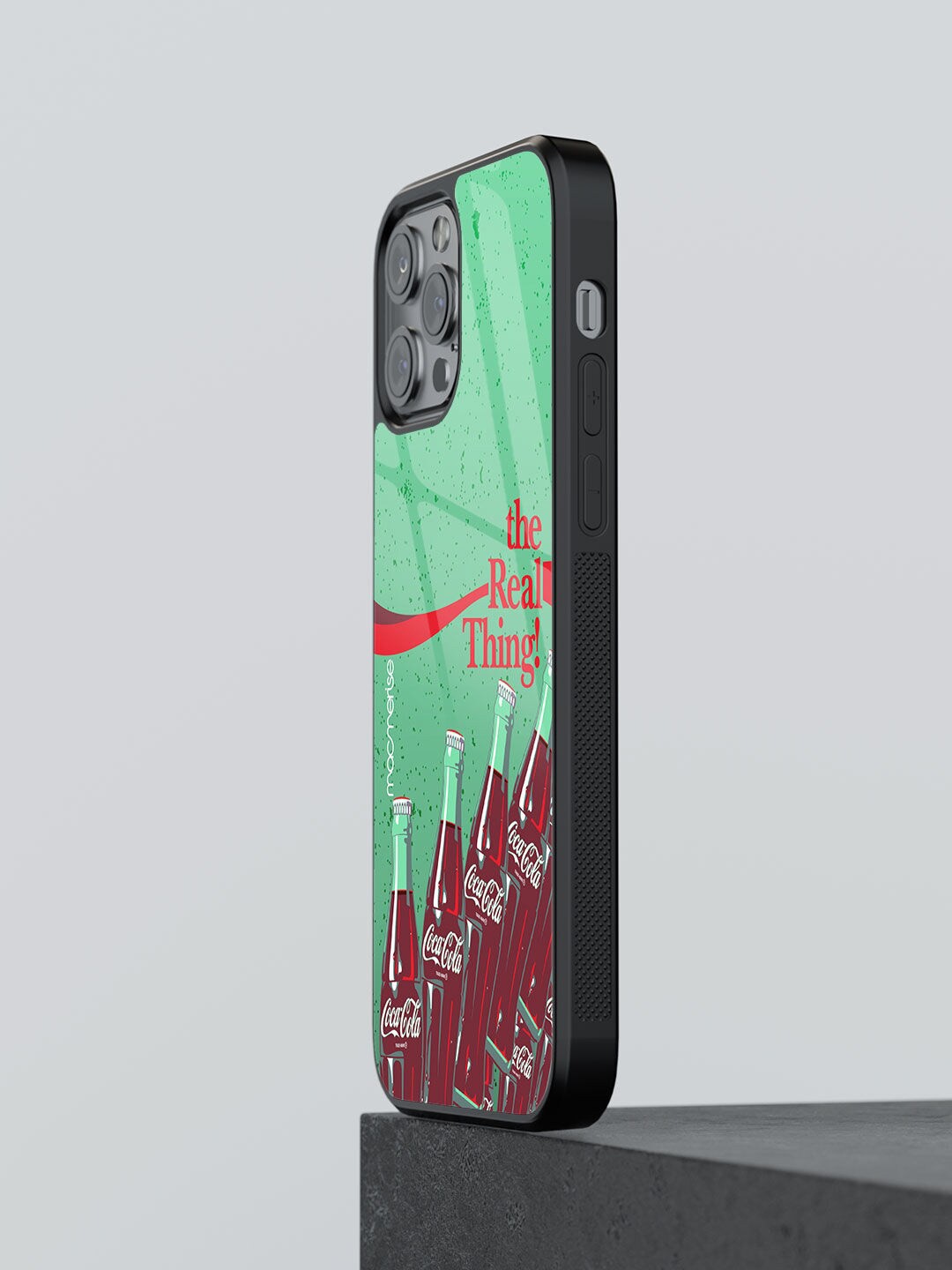 

macmerise Green Printed The Real Thing iPhone 13 Pro Glass Phone Back Case