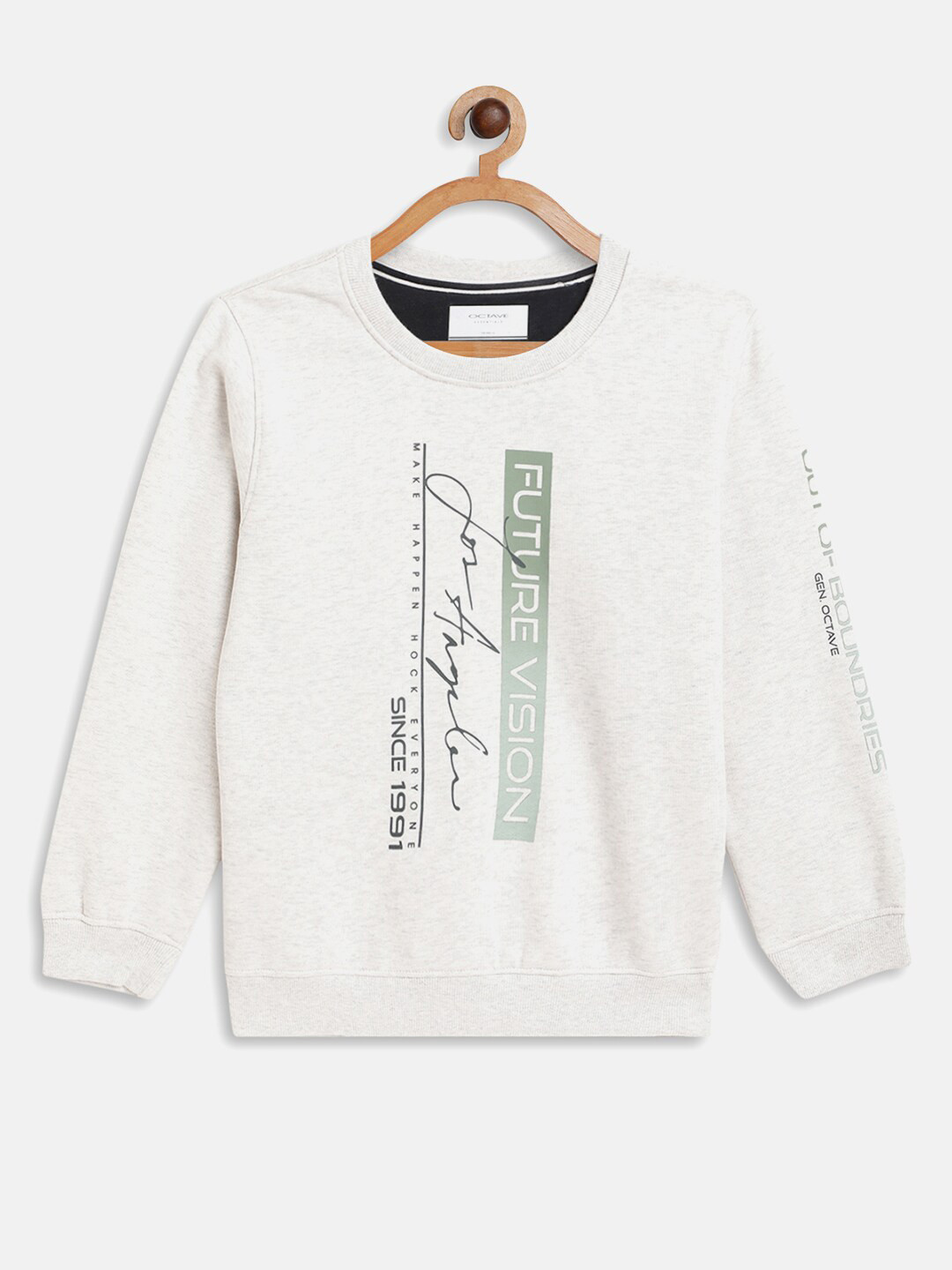 

Octave Boys White Printed Sweatshirt