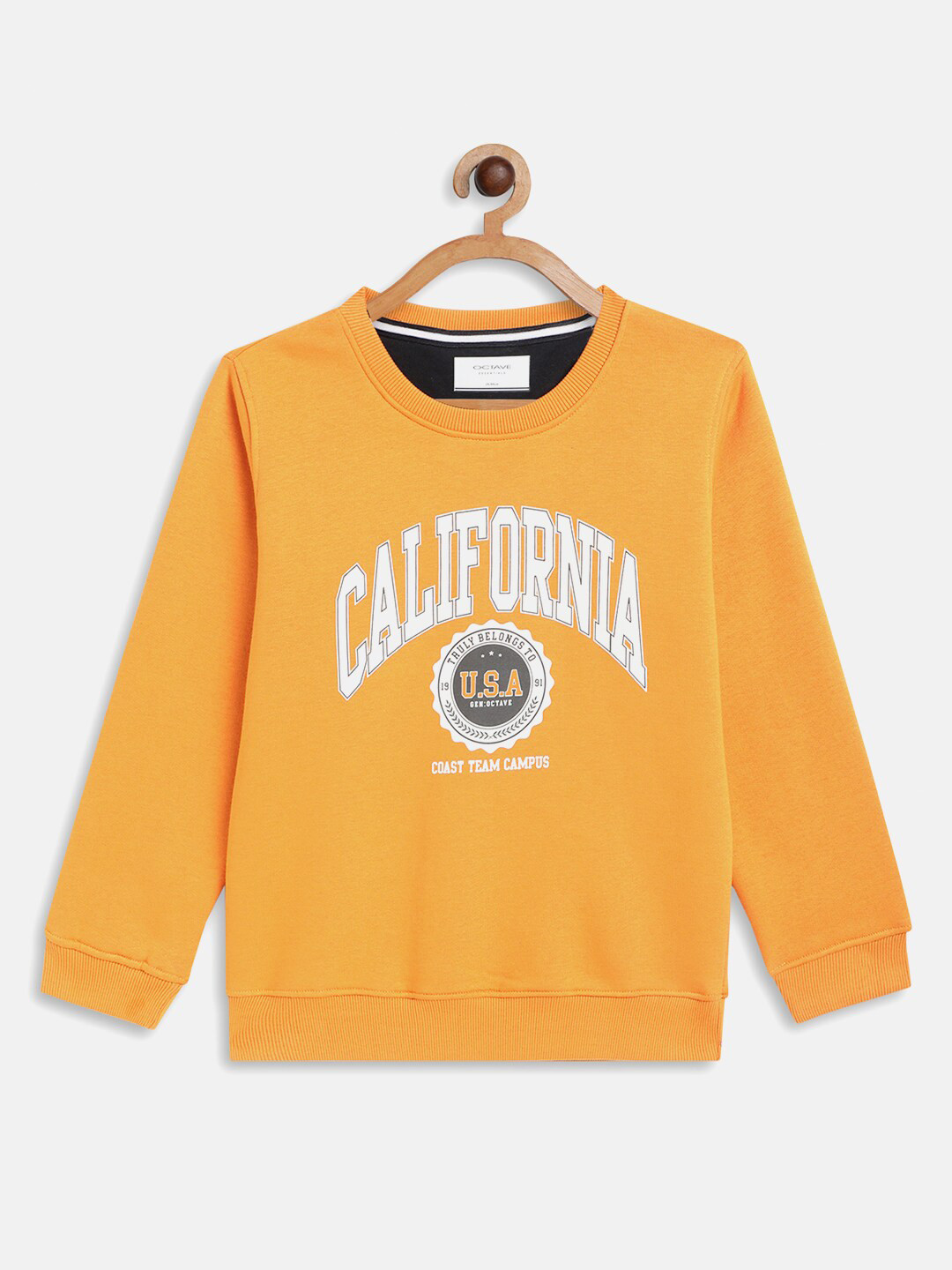 

Octave Boys Yellow Typography Printed Sweatshirt